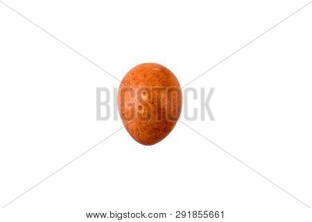 Colorful Handmade Easter Egg Isolated On A White Background