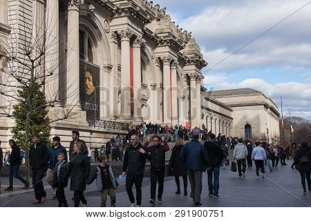 New York, Usa - 3 January,2019: The Metropolitan Museum Of Art In New York City, Is The Largest Art 