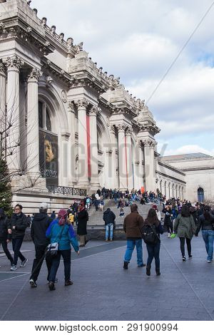 New York, Usa - 3 January,2019: The Metropolitan Museum Of Art In New York City, Is The Largest Art 