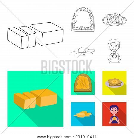 Vector Design Of Creamy And Product Symbol. Set Of Creamy And Farm Vector Icon For Stock.
