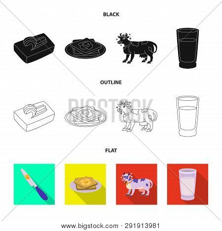 Isolated Object Of Creamy And Product Icon. Collection Of Creamy And Farm Vector Icon For Stock.