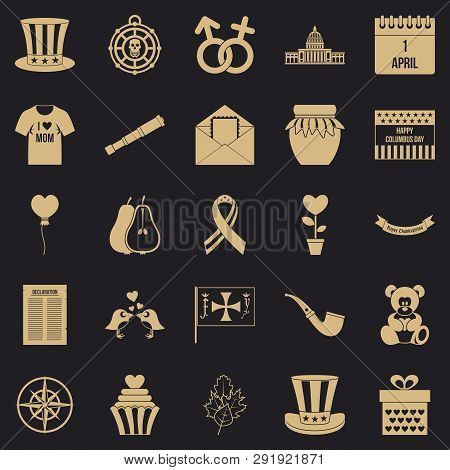 Menology Icons Set. Simple Set Of 25 Menology Icons For Web For Any Design