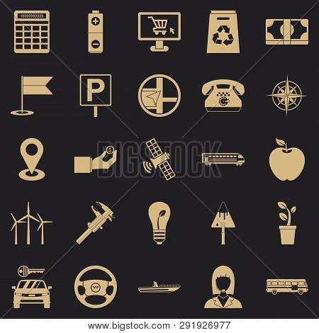 Engineering Icons Set. Simple Set Of 25 Engineering Icons For Web For Any Design
