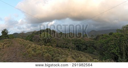 Clouds Over The Rainforest At Portobelo In Panama