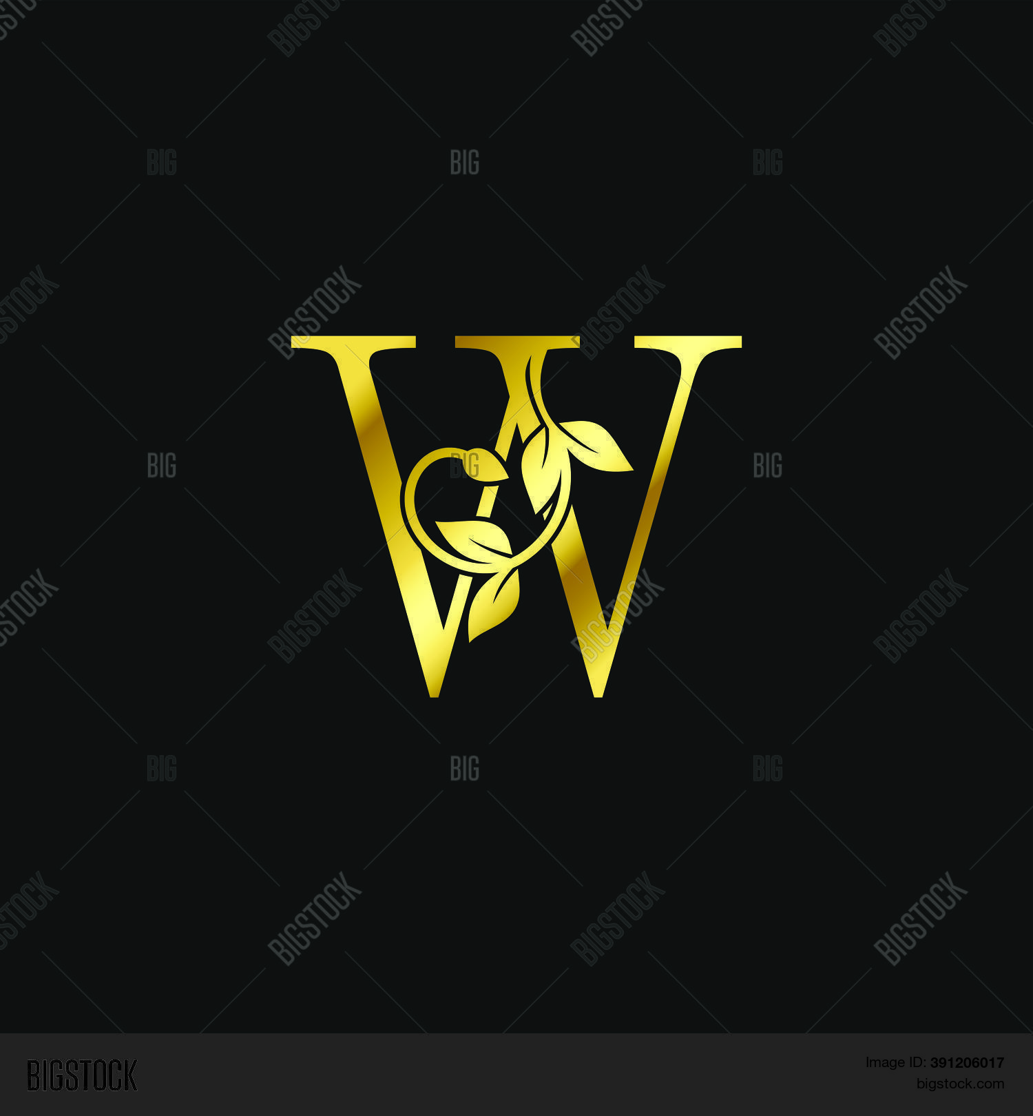 Golden W Letter Vector & Photo (Free Trial) | Bigstock