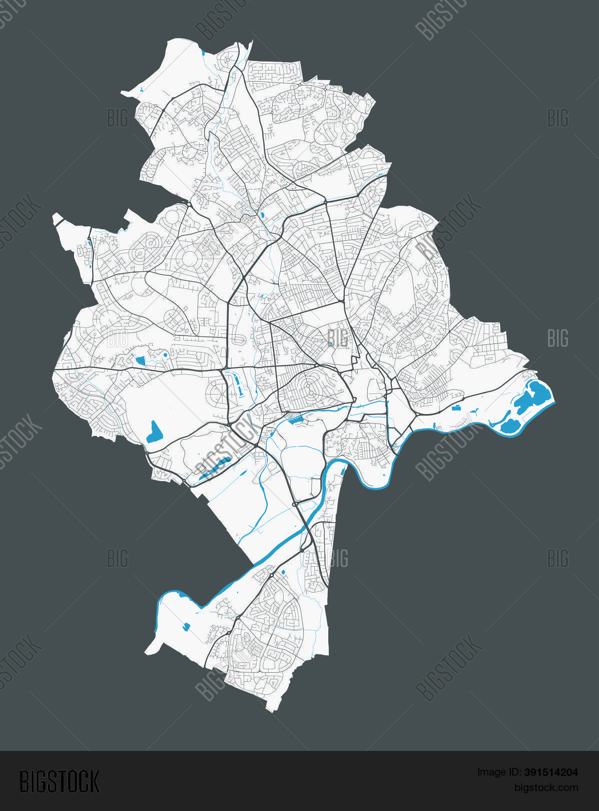 Nottingham Map. Vector & Photo (Free Trial) Bigstock