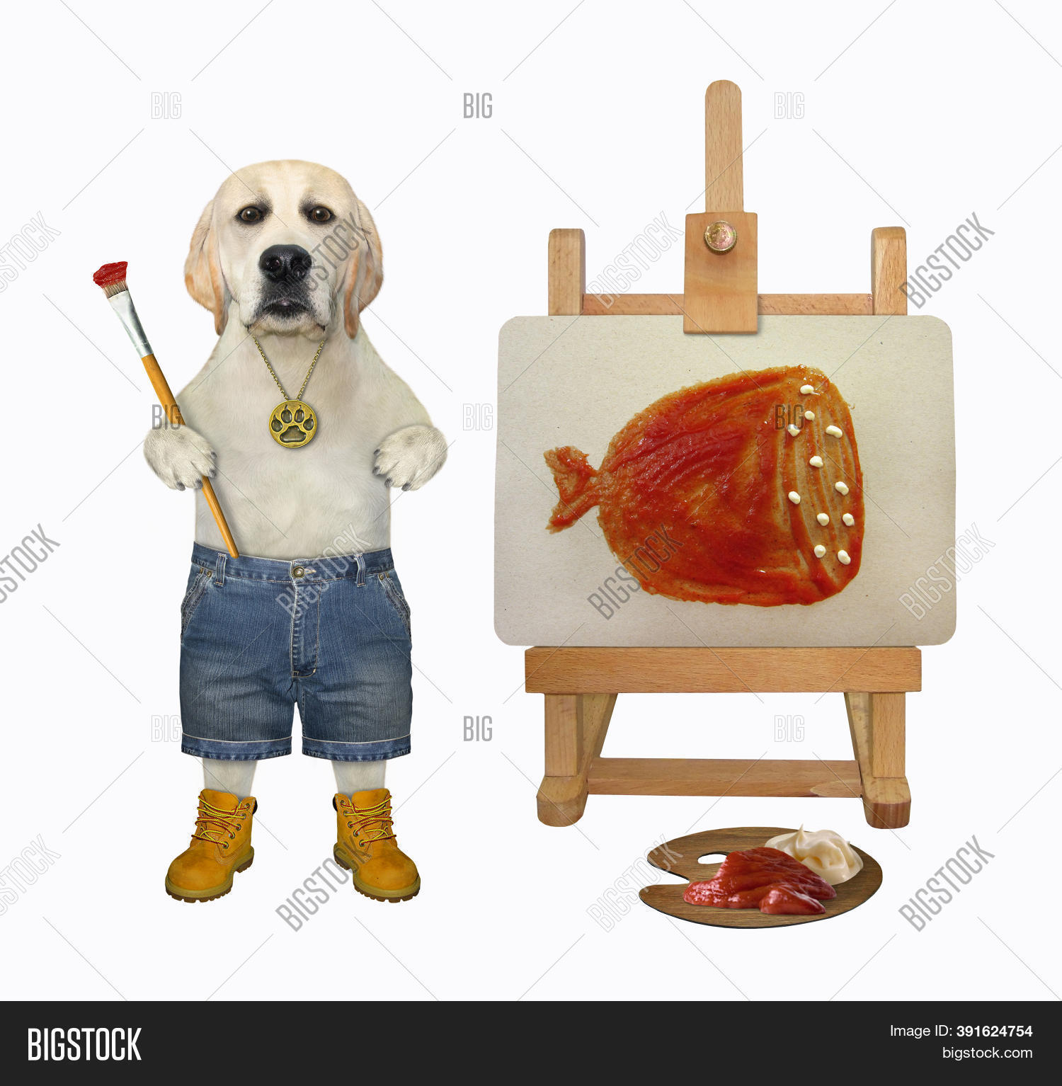 Dog Artist Paintbrush Image & Photo (Free Trial) Bigstock