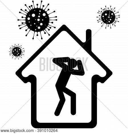 Coronavirus Poster Design.save Planet From Coronavirus.stay Home.prevention From Virus. Bacteria Iso