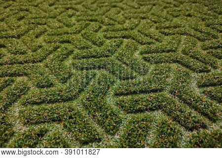 Carpet Texture With Pile For Green Grass Imitation, Recycled Plastic, Lifestyle