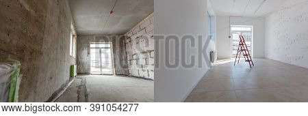 Construction Of The Wooden Frame Of A Roof Fibrerglass Insulation Installed In The Sloping Ceiling O