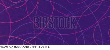 Random Scrawl Illustration. Purple Abstract Pen Texture. Grunge School Pattern. Pink Geometric Scrib