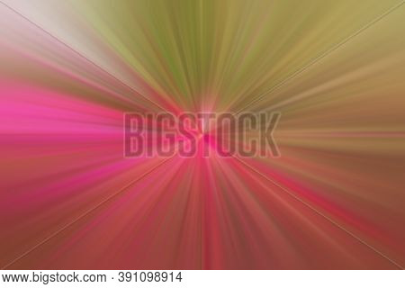 Zoom Effect Pink Green Light Color For Background, Shiny Glowing Pink Blur And Zoom Effect, Energy A