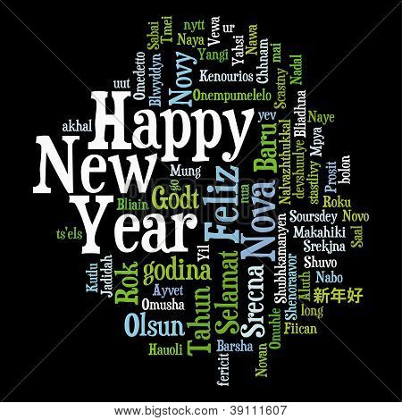 Año nuevo Tag Cloud