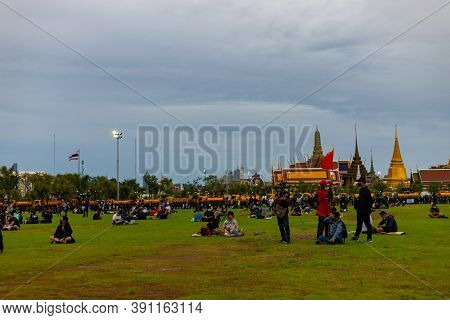 Anti-government Protest And Rally For Democracy In Bangkok, Thailand.