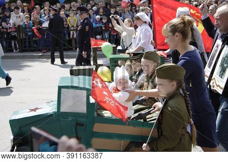 Victory Parade Of The 71th Anniversary Of The Victory Day, Pyatigorsk Russia - May 09, 2016
