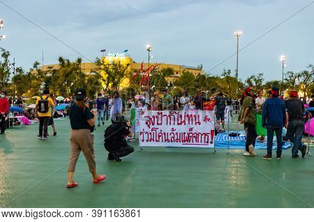 Anti-government Protest And Rally For Democracy In Bangkok, Thailand.
