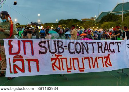 Anti-government Protest And Rally For Democracy In Bangkok, Thailand.