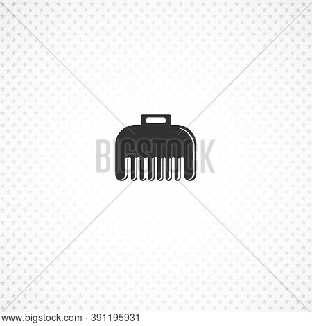 Hair Clamp Isolated Solid Vector Icon On White Background