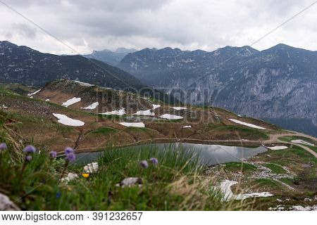 Lake In The Austrian Alps. Augstsee. Loser. Austria