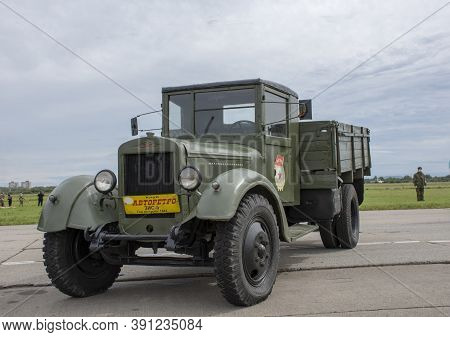 Russia. Khabarovsk - August 2020: Autoretro Club-zis-5 Truck