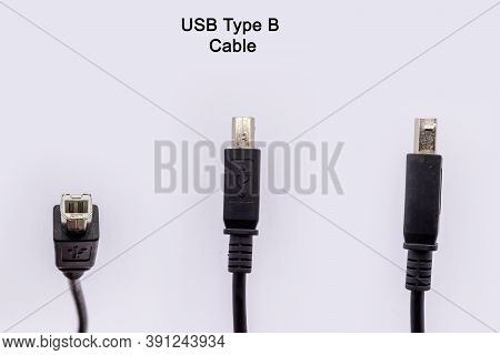 Usb Cable Type B Male Superspeed Usb Adapter Connector Wire Plug For Printer, Scanner, - Black. Isol