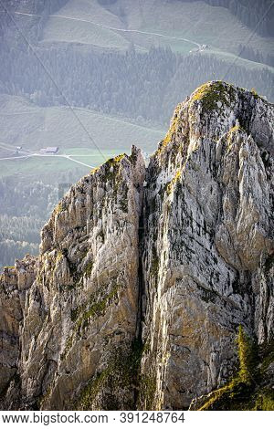 Close Up View Of Swiss Mountain, Alps Switzerland