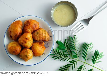 Fresh And Tasty Mysore Bonda Kept Ready In A Plate To Be Served