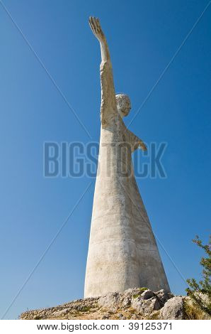 Chrystusa Odkupiciela Maratea. Basilicata. Włochy.
