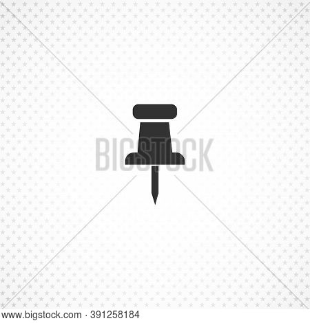 Pin Colorful Isolated Solid Vector Icon On White Background