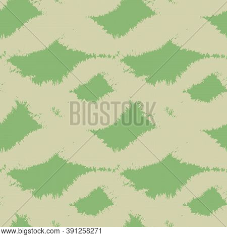Green Brush Stroke Fur Seamless Pattern