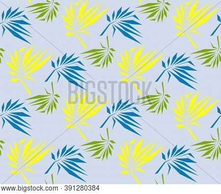 Vector Leaves Seamless Pattern. Floral Stock Vector Illustration