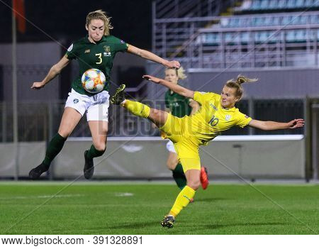 Kyiv, Ukraine - October 23, 2020: Uefa Womens Euro 2022 Qualifying Game Ukraine V Ireland At Obolon 