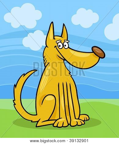Køter hund tegneserie Illustration
