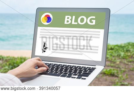 Person Using A Blog Blog Concept, People Image & Photo (Free Trial) | Bigstock