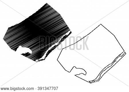 Moundou City (republic Of Chad, Logone Occidental Region) Map Vector Illustration, Scribble Sketch C