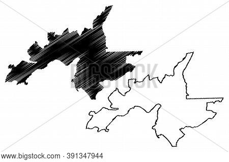 Kisumu City (republic Of Kenya, Kisumu County) Map Vector Illustration, Scribble Sketch City Of Port