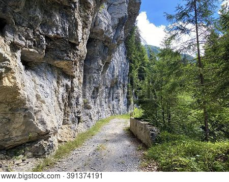 Trails For Walking, Hiking, Sports And Recreation Along The Waterfalls Giessbach Falls And In The Cr