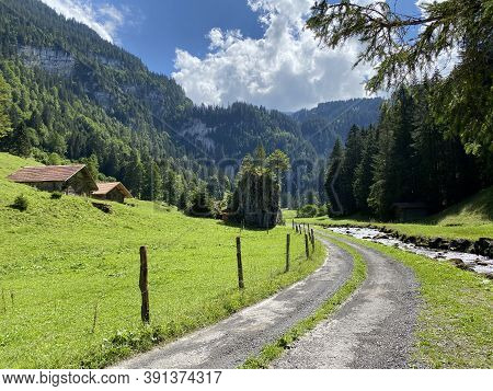 Trails For Walking, Hiking, Sports And Recreation Along The Waterfalls Giessbach Falls And In The Cr