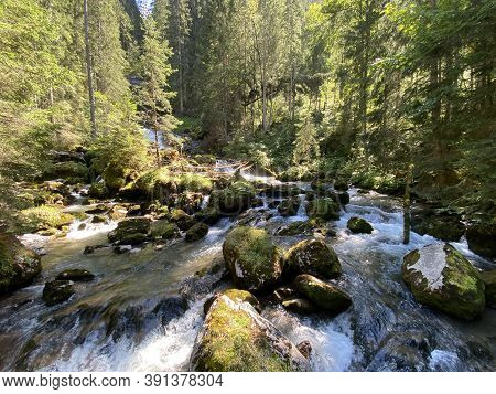 The Giessbach Stream Above Lake Brienz (brienzersee) And In The Eponymous Nature Park - Canton Of Be