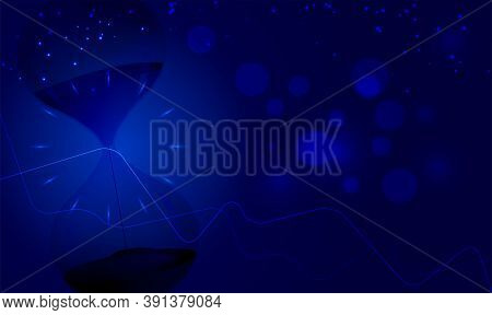 Background Image Economic  Concept With Hourglass And Graph