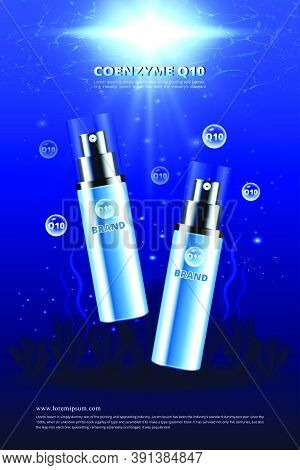 Poster Cosmetic Under Sea Products And Algae Q10