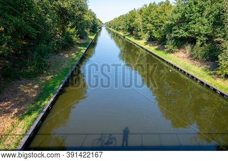View On Beatrix Canal Near Eindhoven In Sunny Day