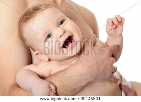 Портрет молодой папа и малыш