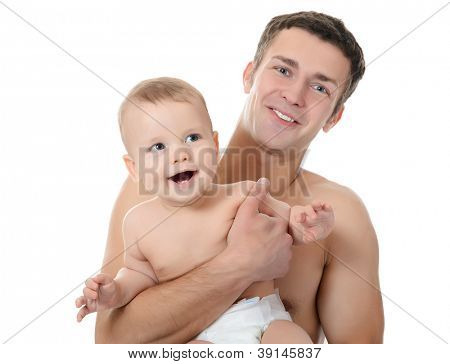 Портрет молодой папа и малыш