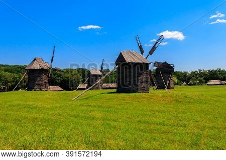 View Of Open-air Museum Of Folk Architecture And Folkways Of Ukraine In Pyrohiv (pirogovo) Village N