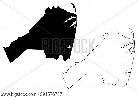 Monmouth County, New Jersey (u.s. County, United States Of America, Usa, U.s., Us) Map Vector Illust