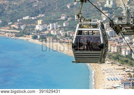 Alania.turkey.september 4, 2020.the Funicular To The Fortress In Alanya In Turkey