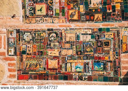 Tbilisi, Georgia - November 23, 2018: Close Up Details Of Famous Rezo Gabriadze Marionette Theater C