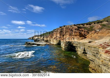 View Off The Coastline In Cabrillo National Monument In San Diego, California