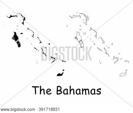 Bahamas Country Map. Vector &amp; Photo (Free Trial) | Bigstock